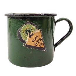 Soldier's mug, enamelled,...